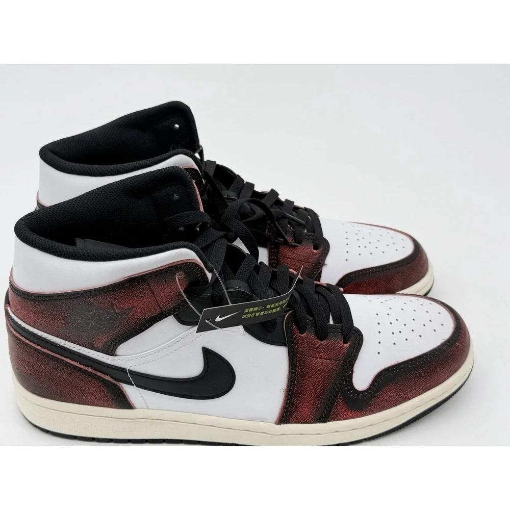 Men's Size 11.5 - Nike Air Jordan 1 Mid SE Wear-Away DV9565-006 No Box Lid